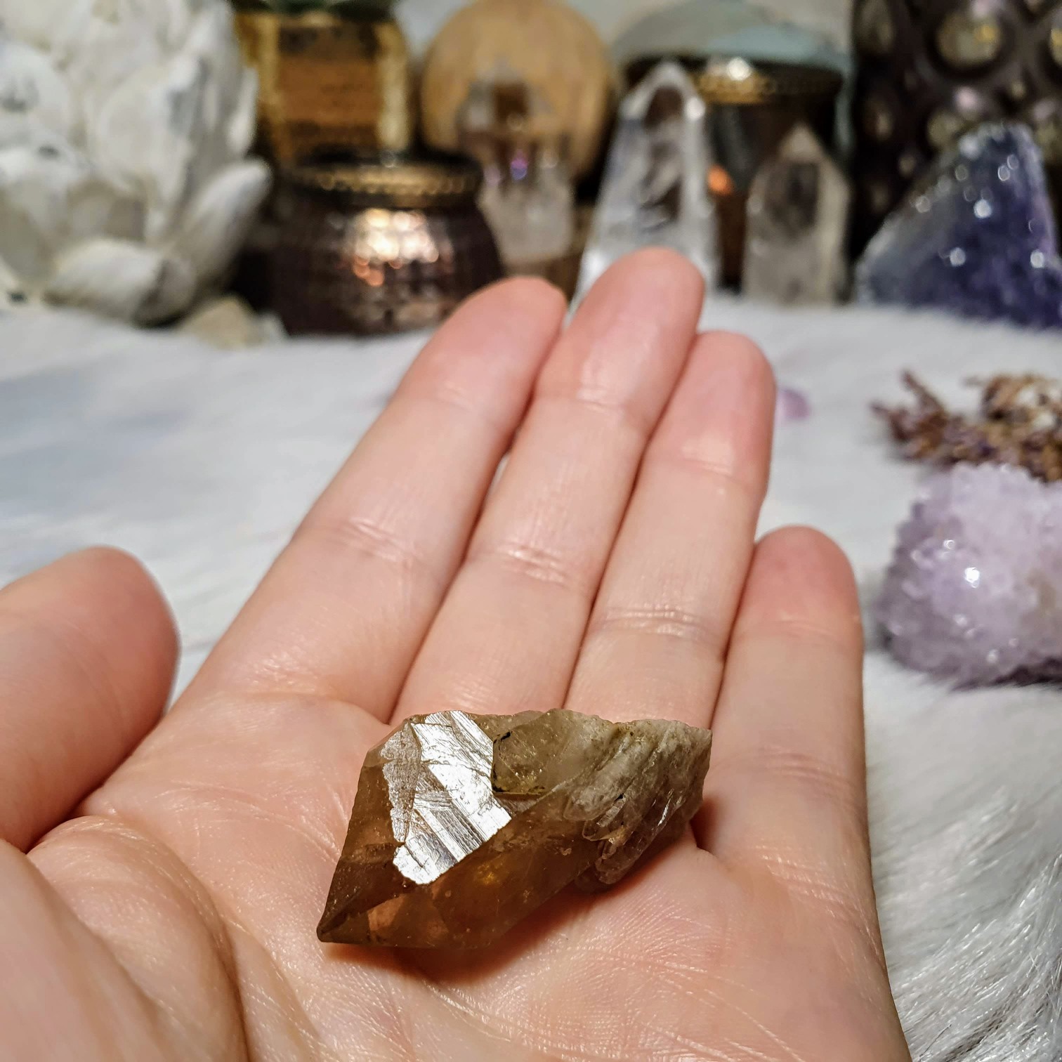 Citrín kundalini katedrála - vzácný surový Mistrovský krystal z afrického Konga X. 11 g