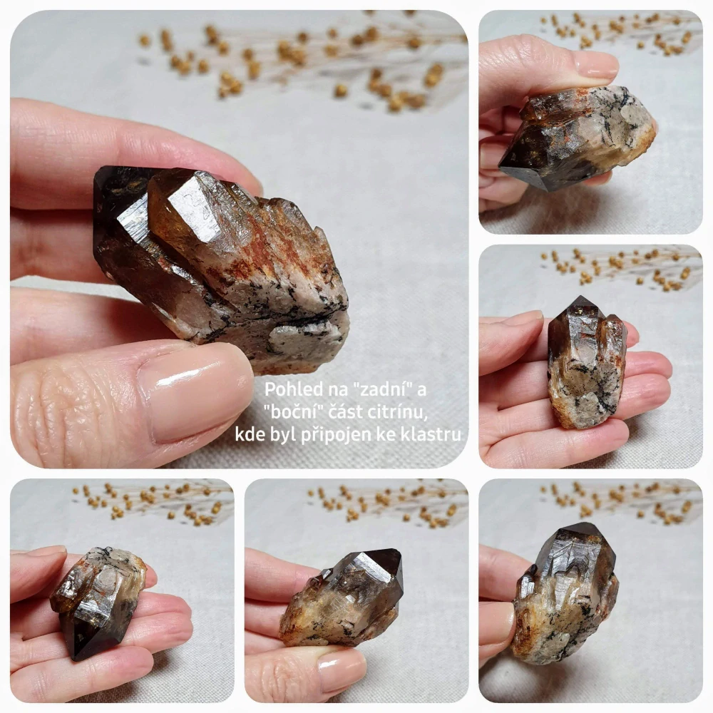 Citrín kundalini katedrála - vzácný tmavý surový mistrovský krystal v extra kvalitě z afrického Konga B. 45 g