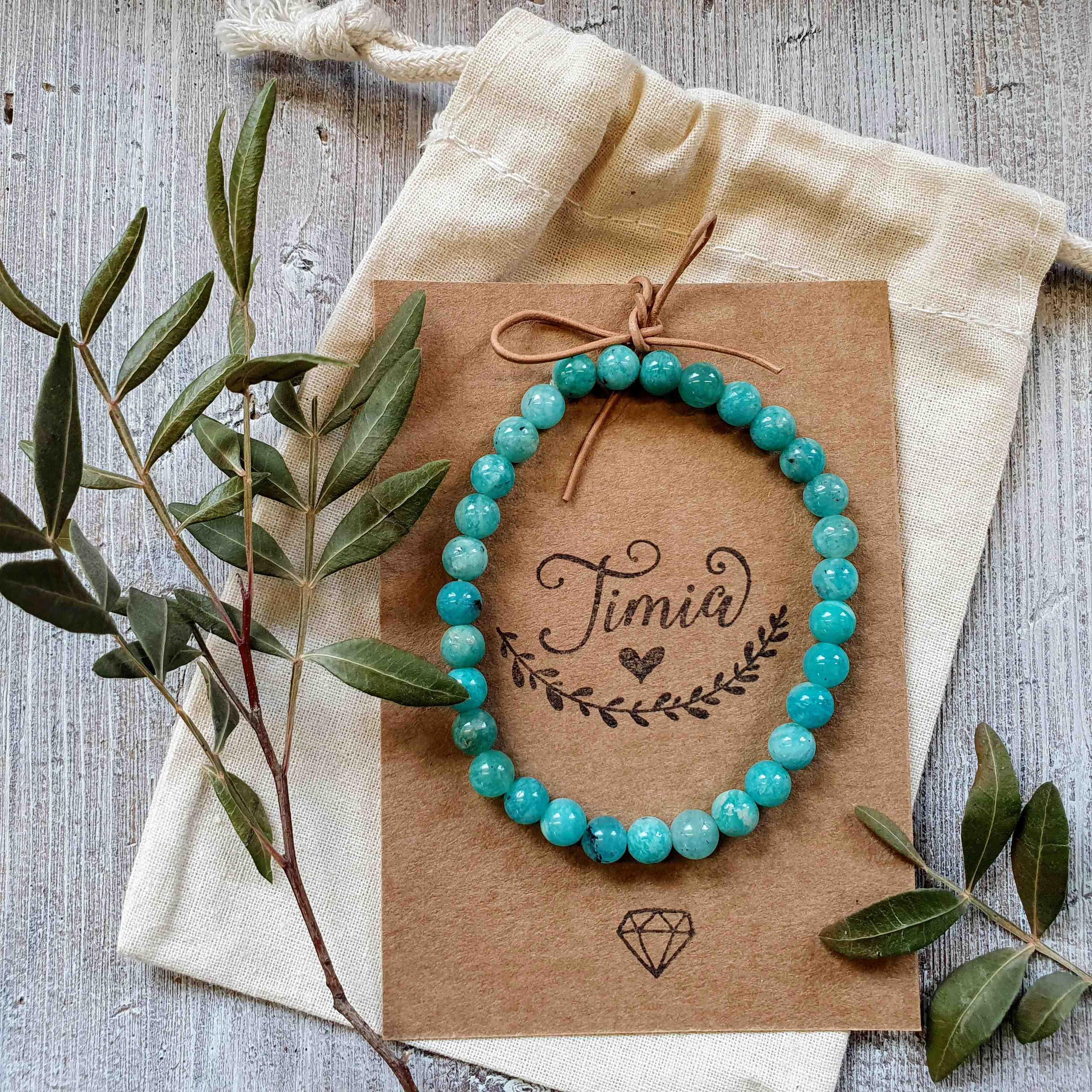 NÁRAMEK Z MINERÁLU AMAZONIT 6 mm 