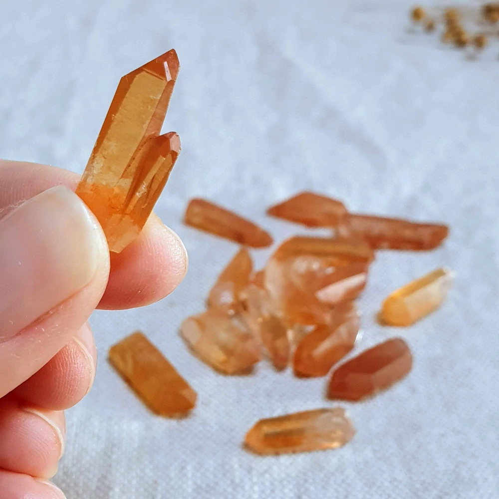 Tangerine krystal - unikátní surový mistrovský krystal v extra kvalitě z Brazílie 3 g