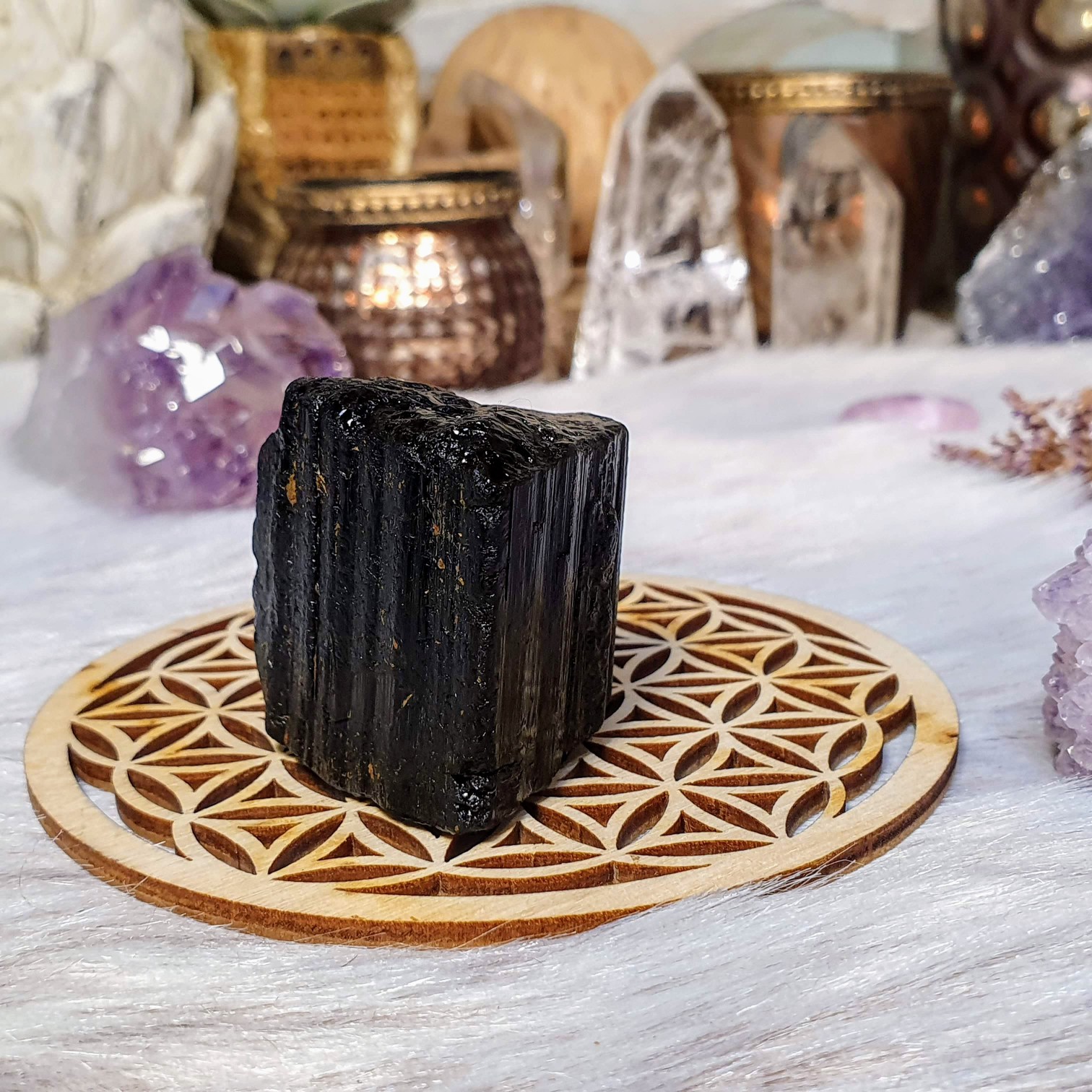 Turmalín černý skoryl - krystal v extra kvalitě z Brazílie D. 93 g 