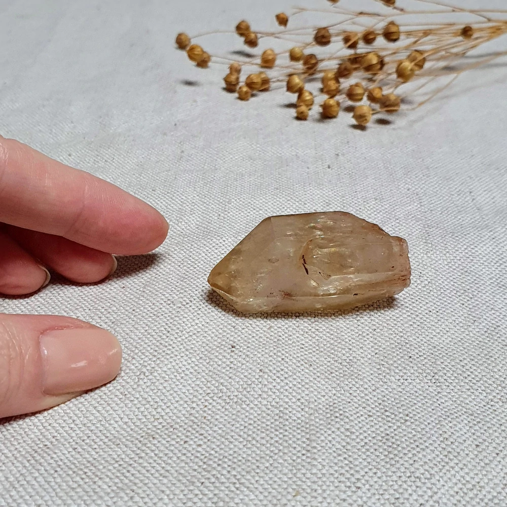 Citrín - vzácný surový mistrovský krystal v extra kvalitě ze Zambie C. 35 g ~ Samoléčitel + Dévický chrám + Duha + Delfín 