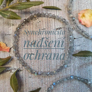 NÁRAMEK Z MINERÁLU LABRADORIT FAZETOVANÝ 4 mm