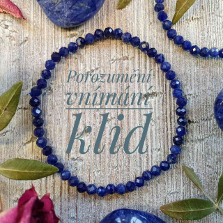 NÁRAMEK Z MINERÁLU SODALIT FAZETOVANÝ 4 mm 