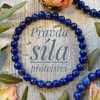 NÁRAMEK Z MINERÁLU LAPIS LAZULI 6 mm