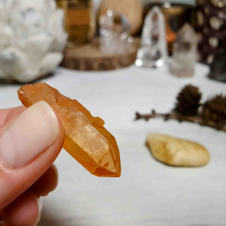 Tangerine krystal - unikátní přírodní krystal z Brazílie I. 7 g
