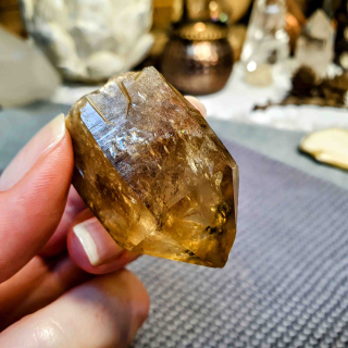 Citrín kundalini - vzácný surový krystal z afrického Konga A. 40 g