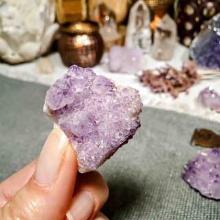 Ametystový kaktusový křemen ~ Spirit Quartz ~ unikátní přírodní krystal z JAR T. 25 g 