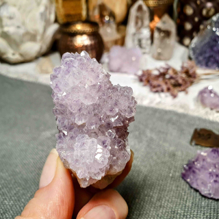 Ametystový kaktusový křemen ~ Spirit Quartz ~ unikátní přírodní krystal z JAR V. 64 g 