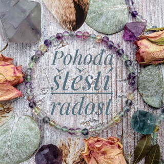 NÁRAMEK Z MINERÁLU FLUORIT DUHOVÝ FAZETOVANÝ  4 mm