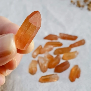 Tangerine krystal - unikátní surový mistrovský krystal v extra kvalitě z Brazílie 3 g