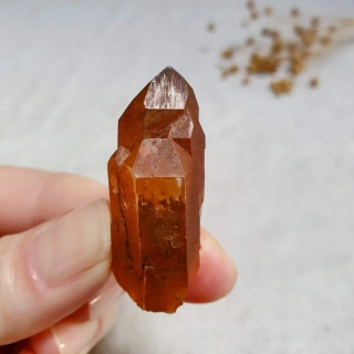 Tangerine krystal - unikátní surový mistrovský krystal v extra kvalitě z Brazílie A. 15 g ~ Katedrála