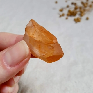 Tangerine krystal - unikátní surový mistrovský krystal v extra kvalitě z Brazílie D. 11 g ~ Delfín