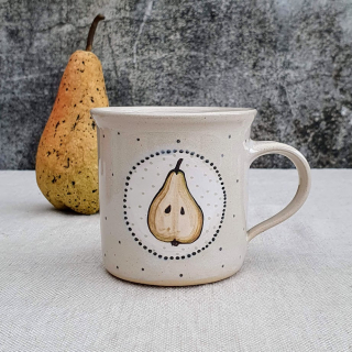 Malovaný keramický hrnek s hruškou 200 ml 