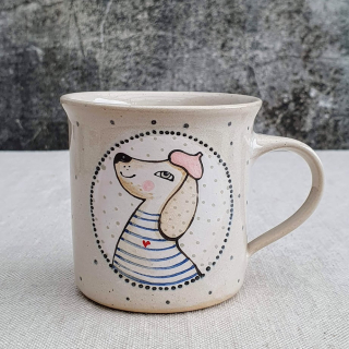 Malovaný keramický hrnek s pejskem 200 ml