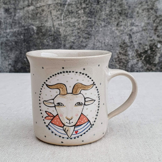 Malovaný keramický hrnek s kozou 200 ml