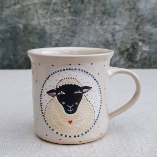 Malovaný keramický hrnek s ovečkou 200 ml